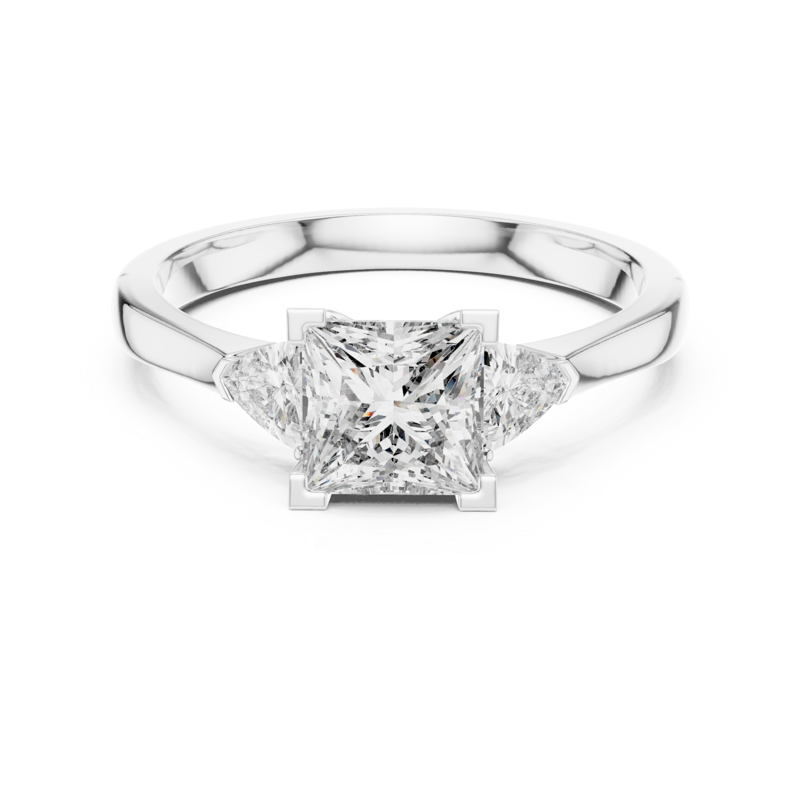  White Gold Graceful Paragon Statement Ring Front View