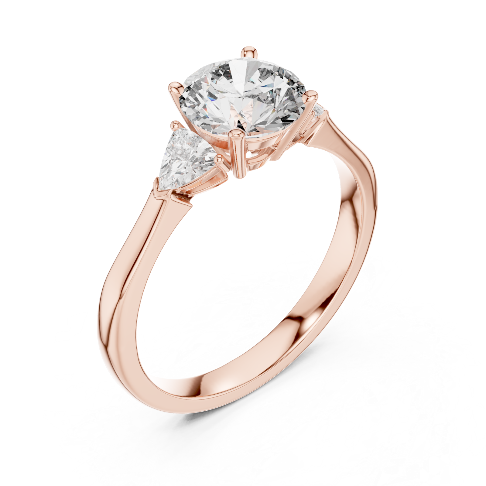  Rose Gold Radiant Unity Modern Statement Ring Right View