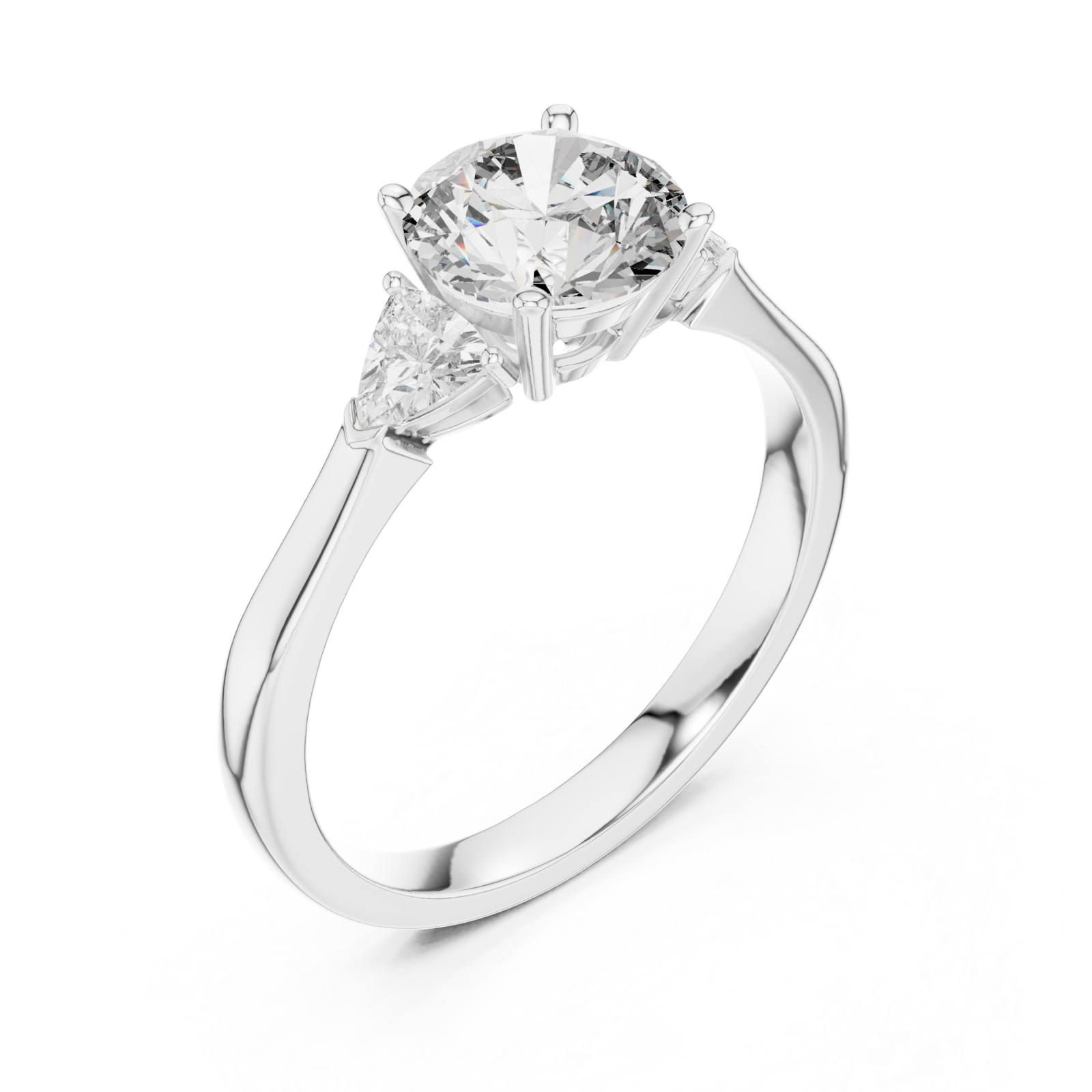 White Gold Radiant Unity Modern Statement Ring Right View