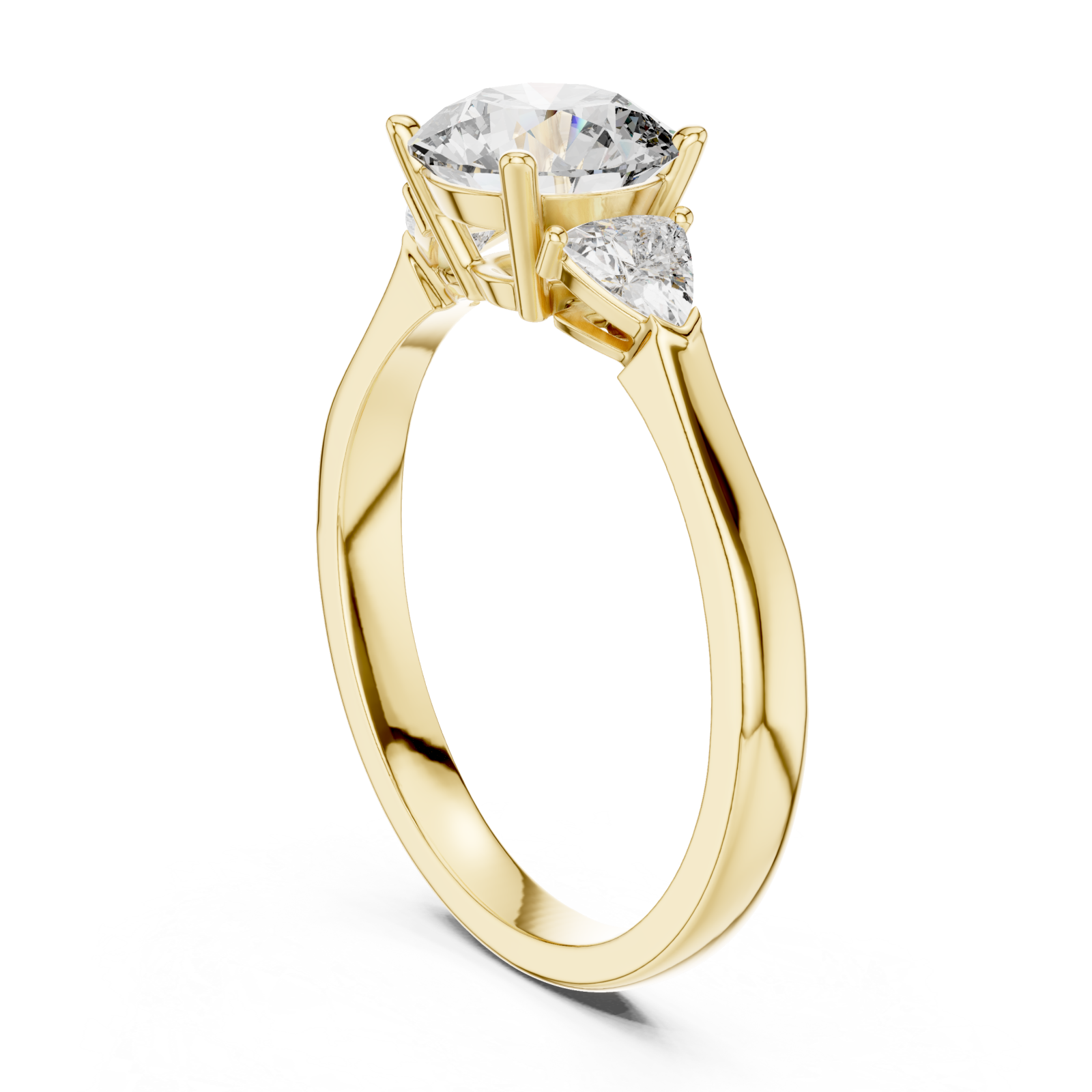  Gold Radiant Unity Modern Statement Ring Left View