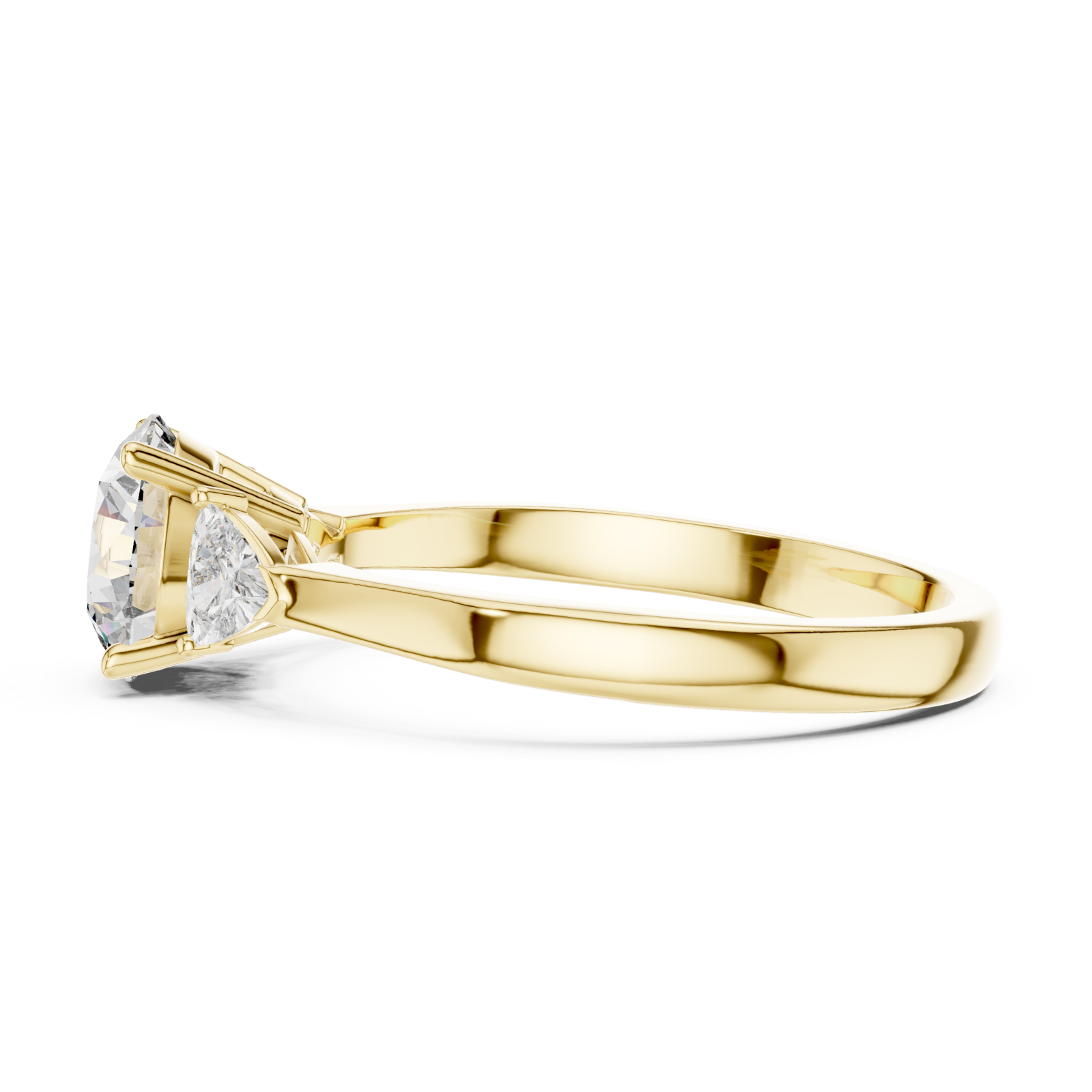  Gold Radiant Unity Modern Statement Ring Side View