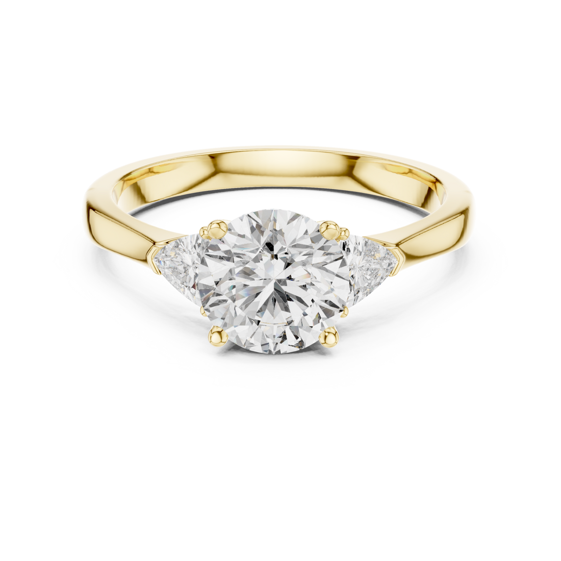 Gold Radiant Unity Modern Statement Ring Right View