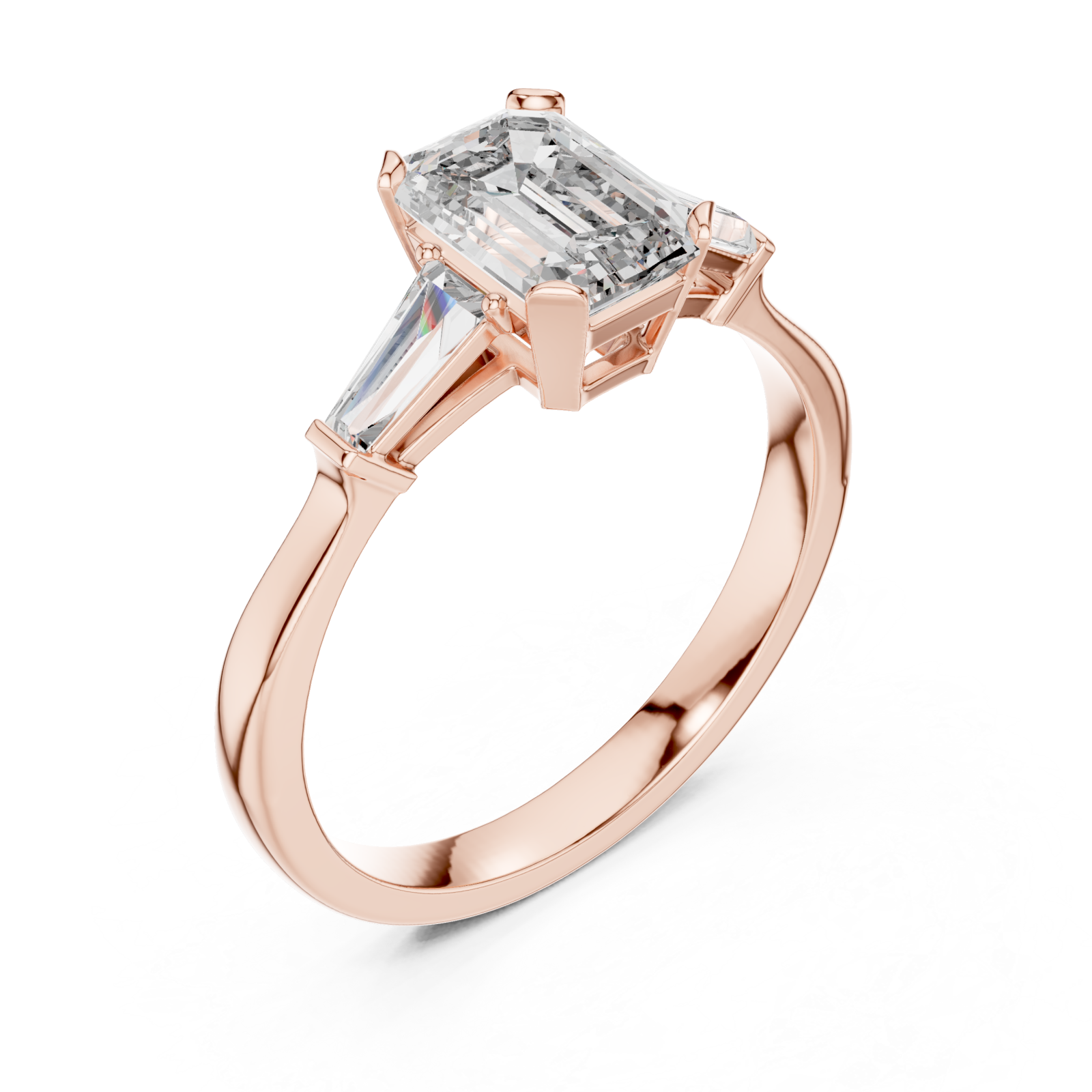  Rose Gold Evening Whisper Central Solitaire Ring Right View
