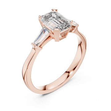  Rose Gold Evening Whisper Central Solitaire Ring Right View