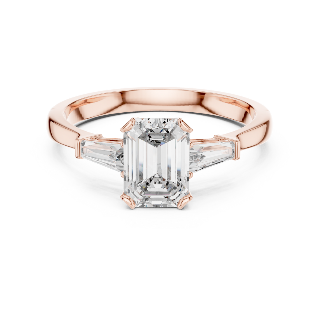  Rose Gold Evening Whisper Central Solitaire Ring Right View