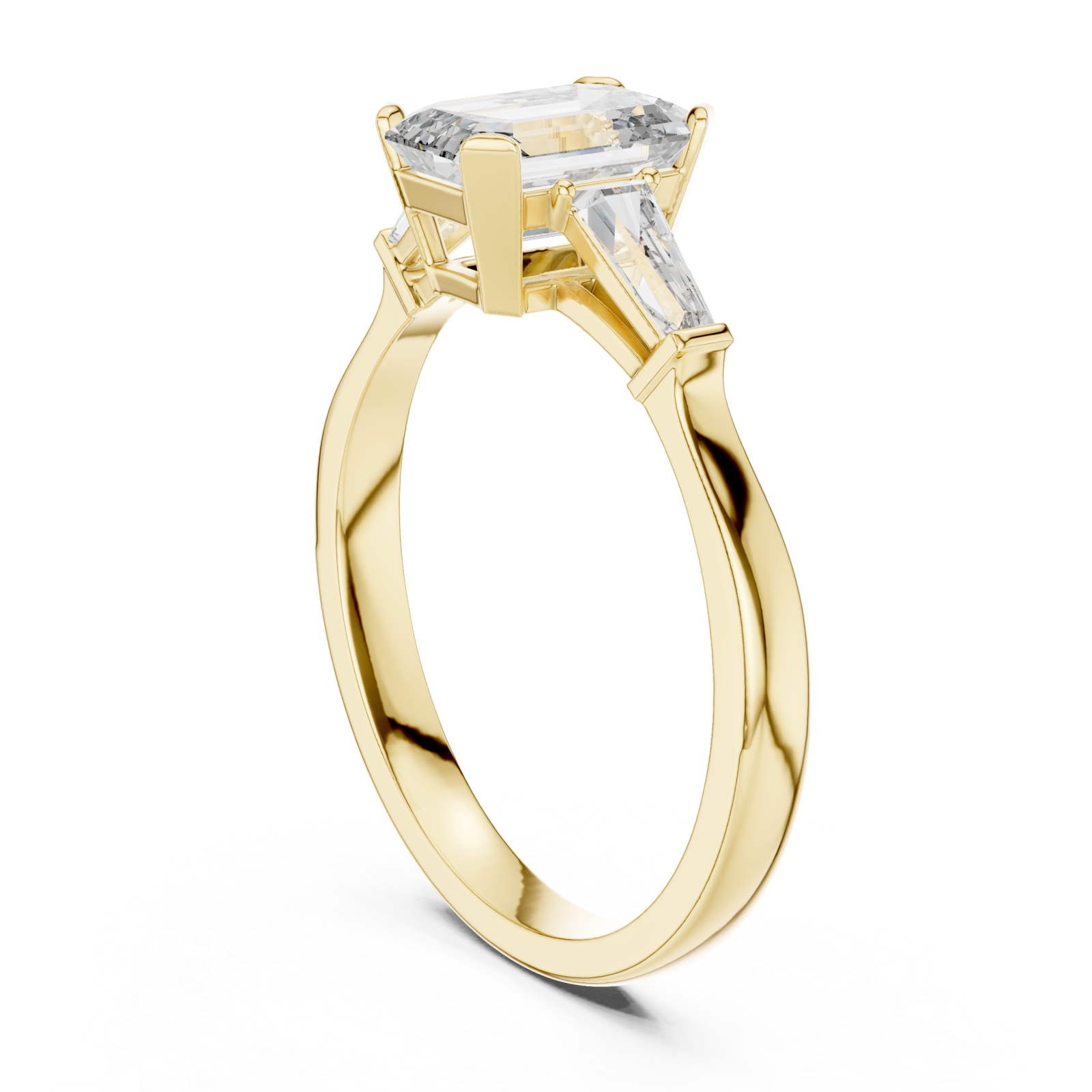  Gold Evening Whisper Central Solitaire Ring Left View