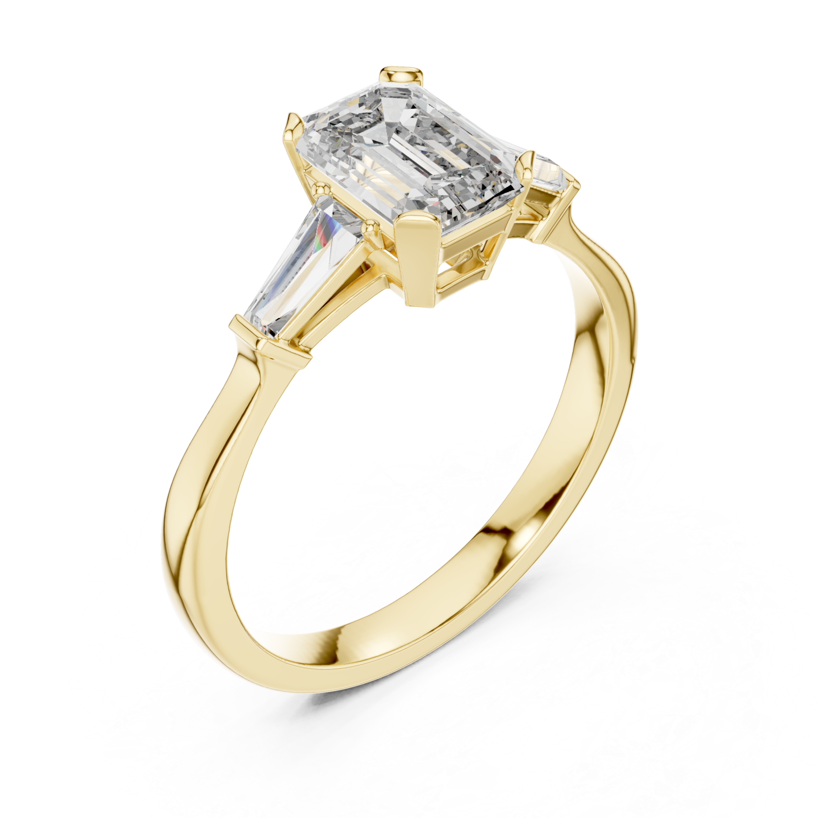 Gold Evening Whisper Central Solitaire Ring Right View