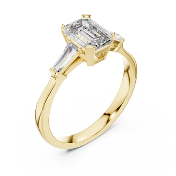 Gold Evening Whisper Central Solitaire Ring Right View