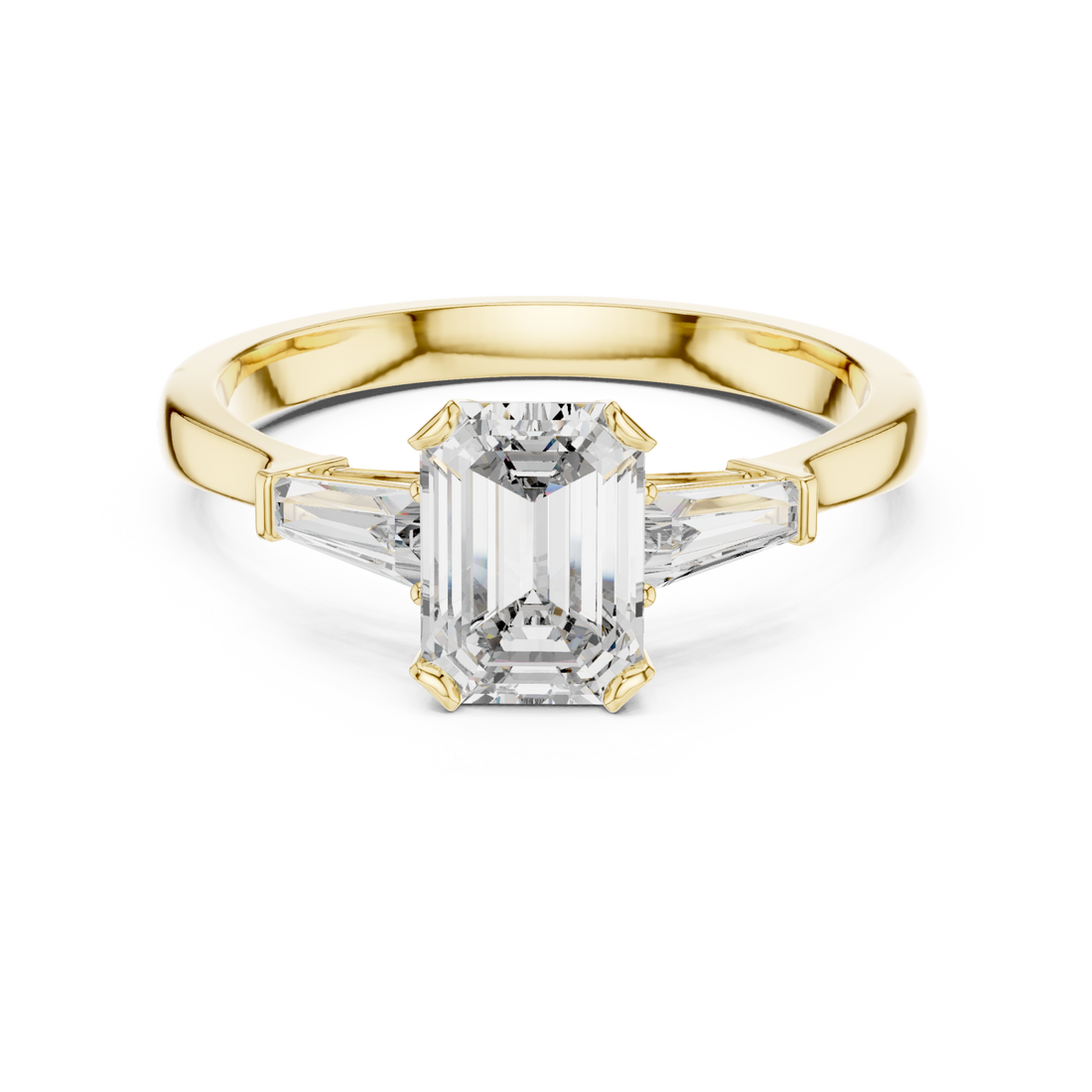 Gold Evening Whisper Central Solitaire Ring Right View