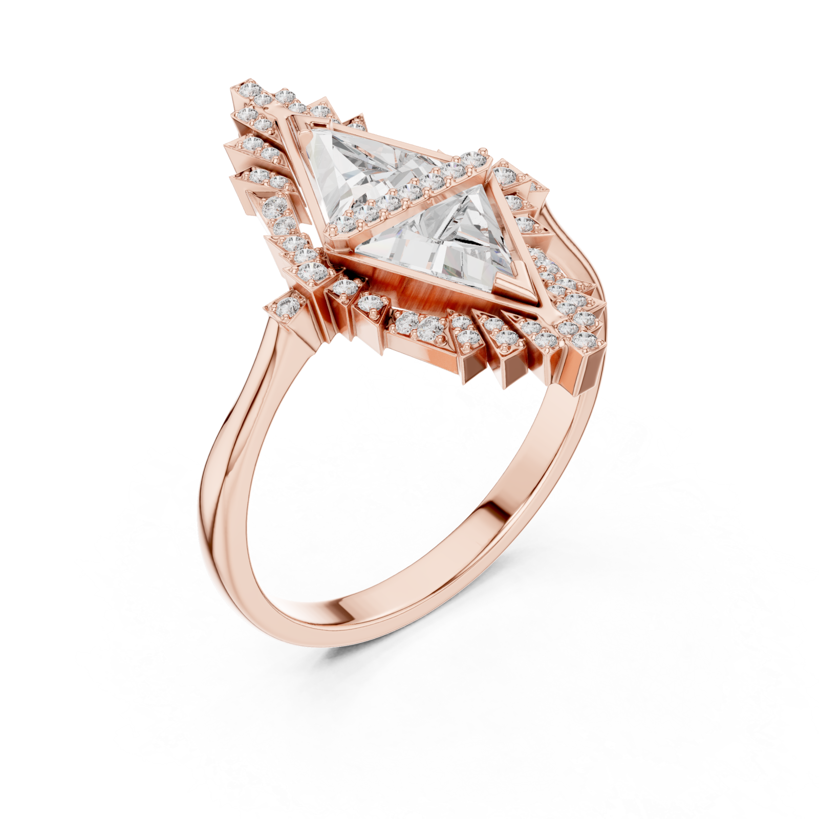  Rose Gold Starfire Mirage Refined Statement Ring Right View