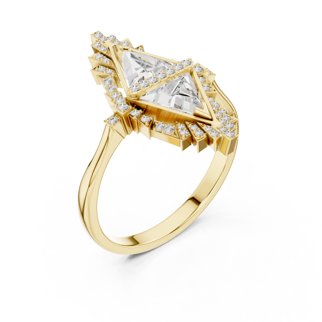 Gold Starfire Mirage Refined Statement Ring Right View