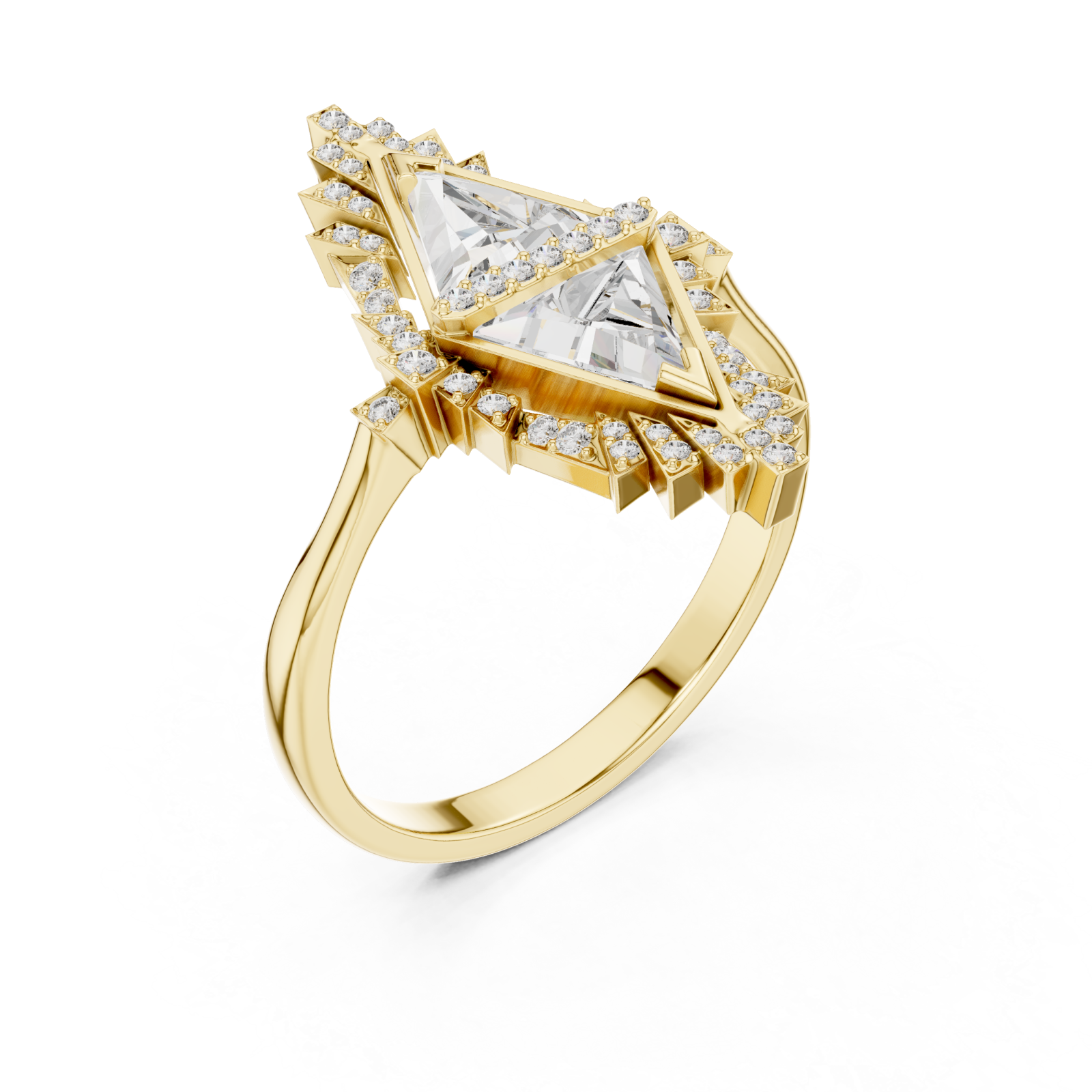 Gold Starfire Mirage Refined Statement Ring Right View