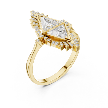 Gold Starfire Mirage Refined Statement Ring Right View