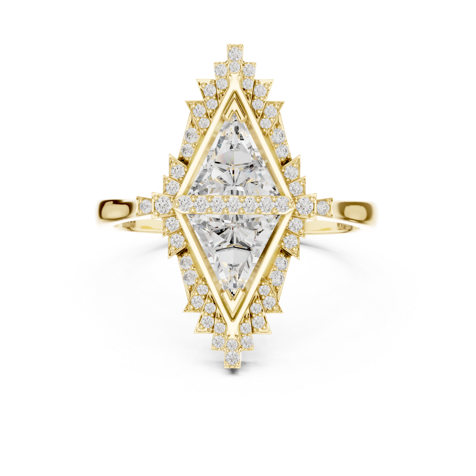  Gold Starfire Mirage Refined Statement Ring Front View