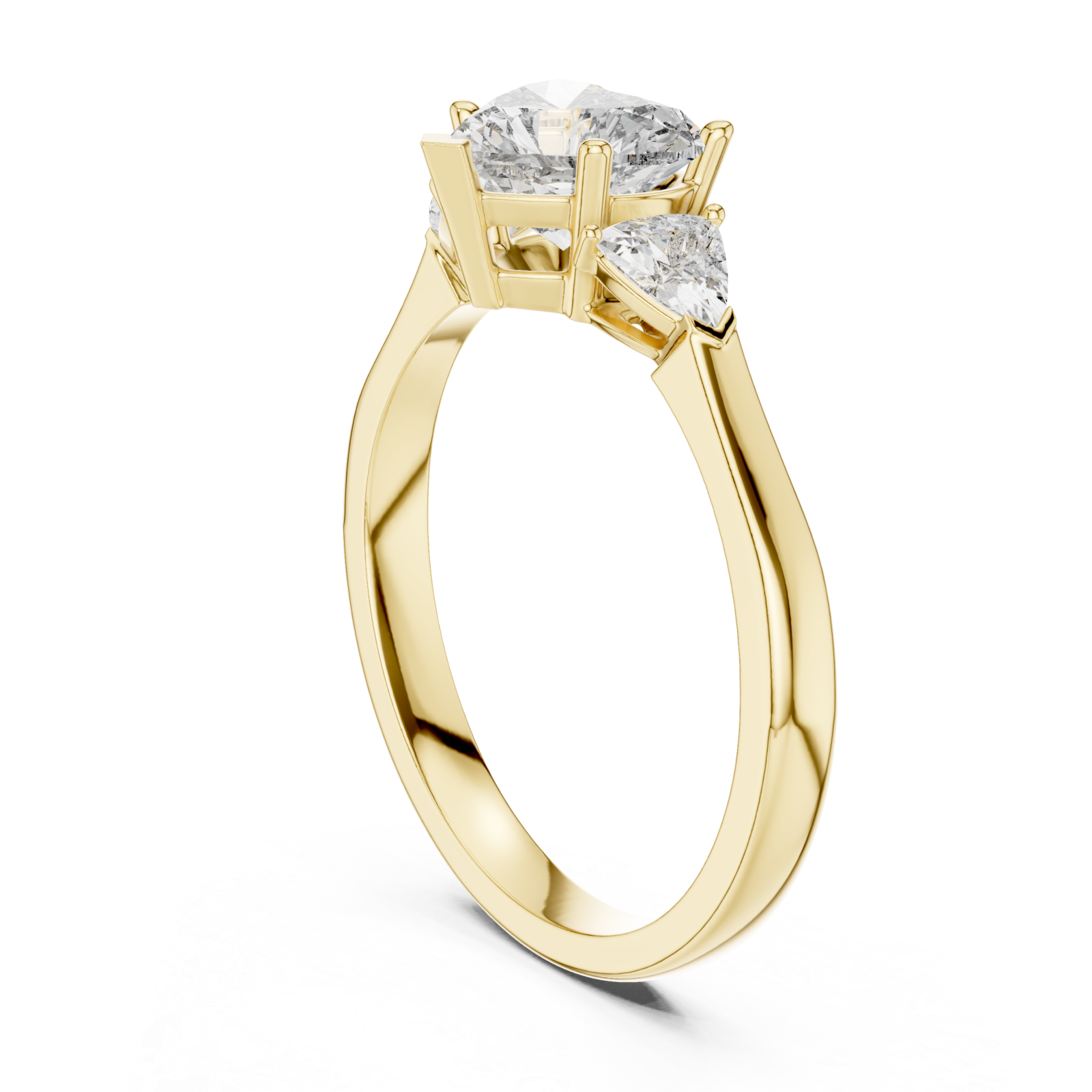  Gold Celestial Admire Heart Elegance Ring Left View
