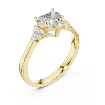 Gold Celestial Admire Heart Elegance Ring Right View