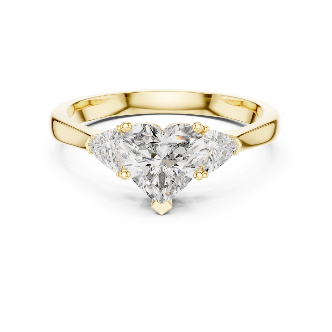 Gold Celestial Admire Heart Elegance Ring Right View