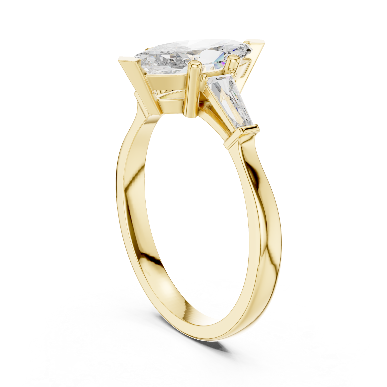  Gold Starlit Grace Solitaire Engagement Ring Left View