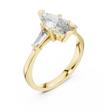 Gold Starlit Grace Solitaire Engagement Ring Right View