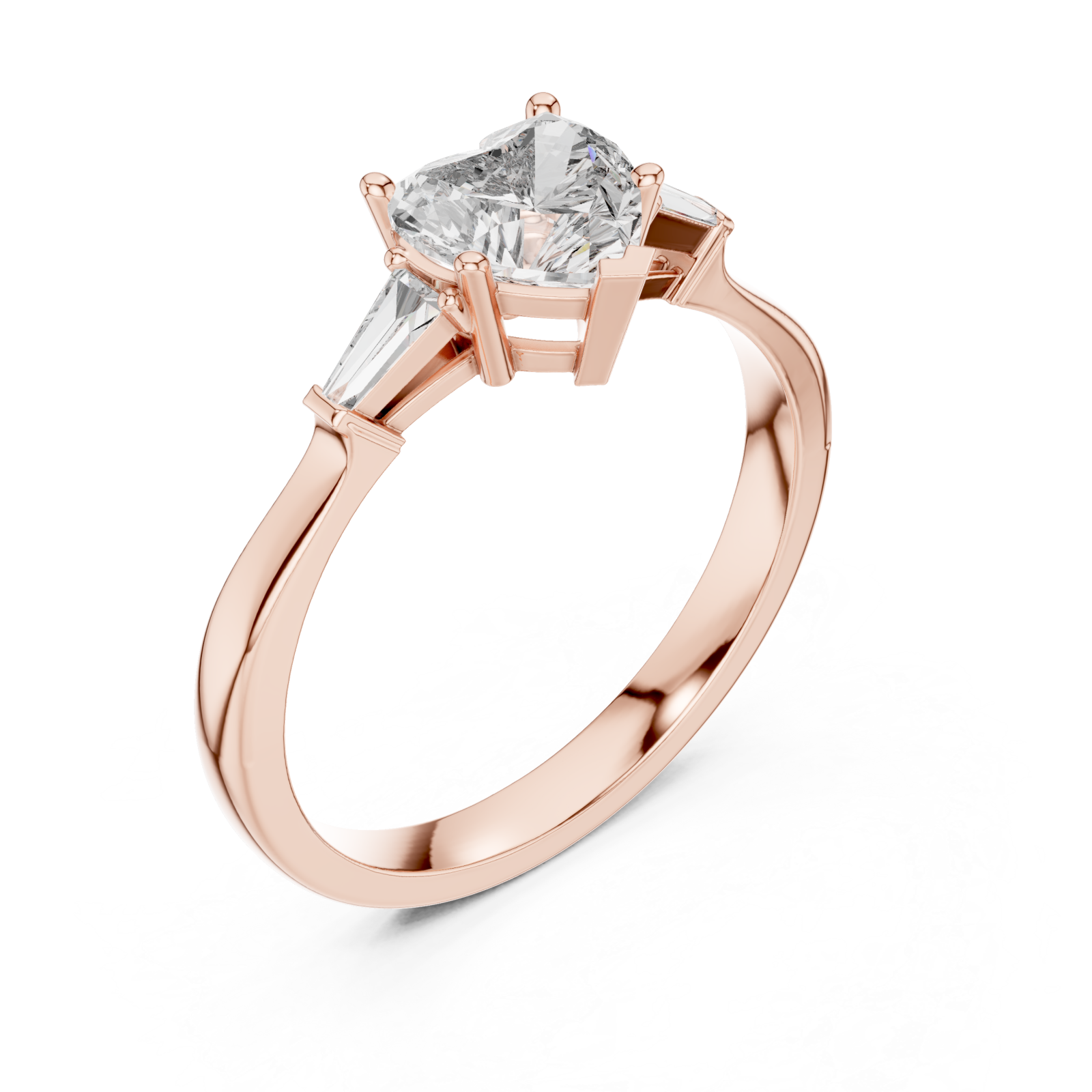  Rose Gold Classic Radiance Solitaire Ring Right View