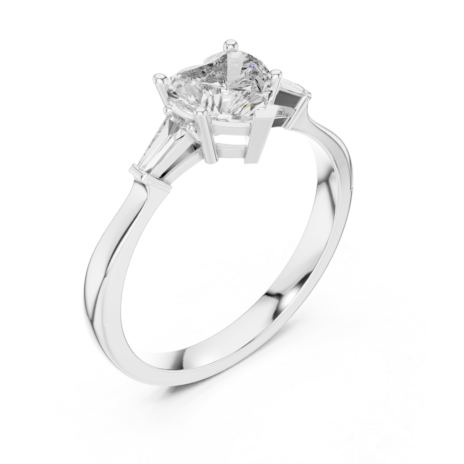  White Gold Classic Radiance Solitaire Ring Right View