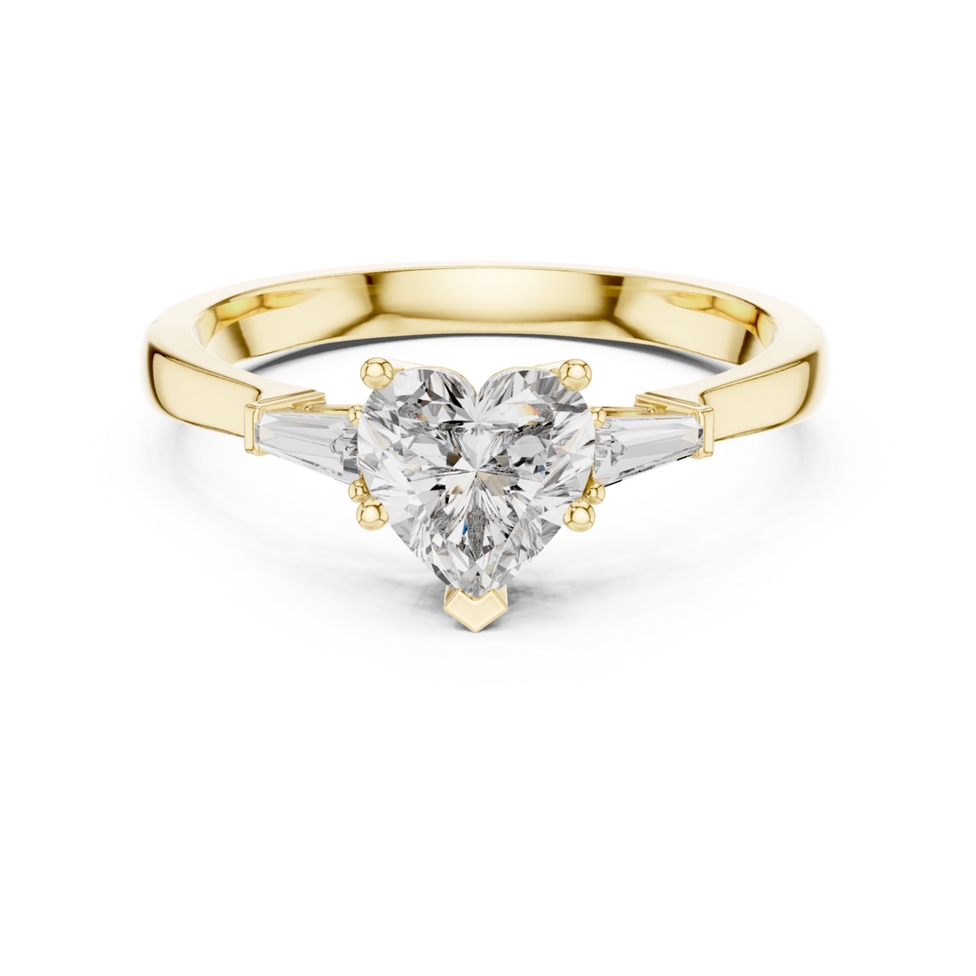 Gold Classic Radiance Solitaire Ring Right View