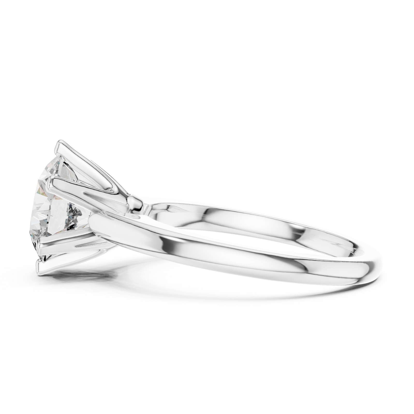 White Gold Whispered Promises of Eternity Ring Side View