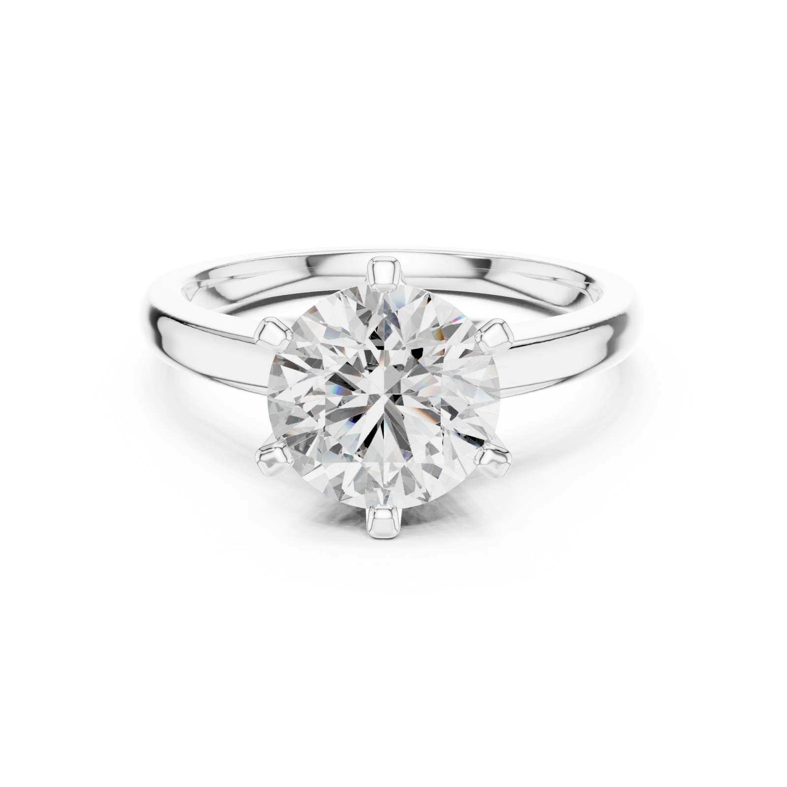  White Gold Whispered Promises of Eternity Ring Front View