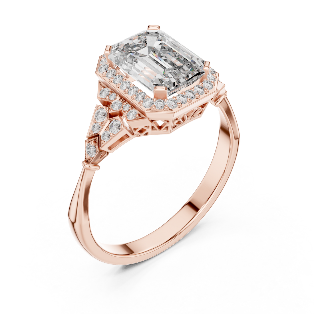  Rose Gold Symphony Regal Artistry Engagement Ring Right View