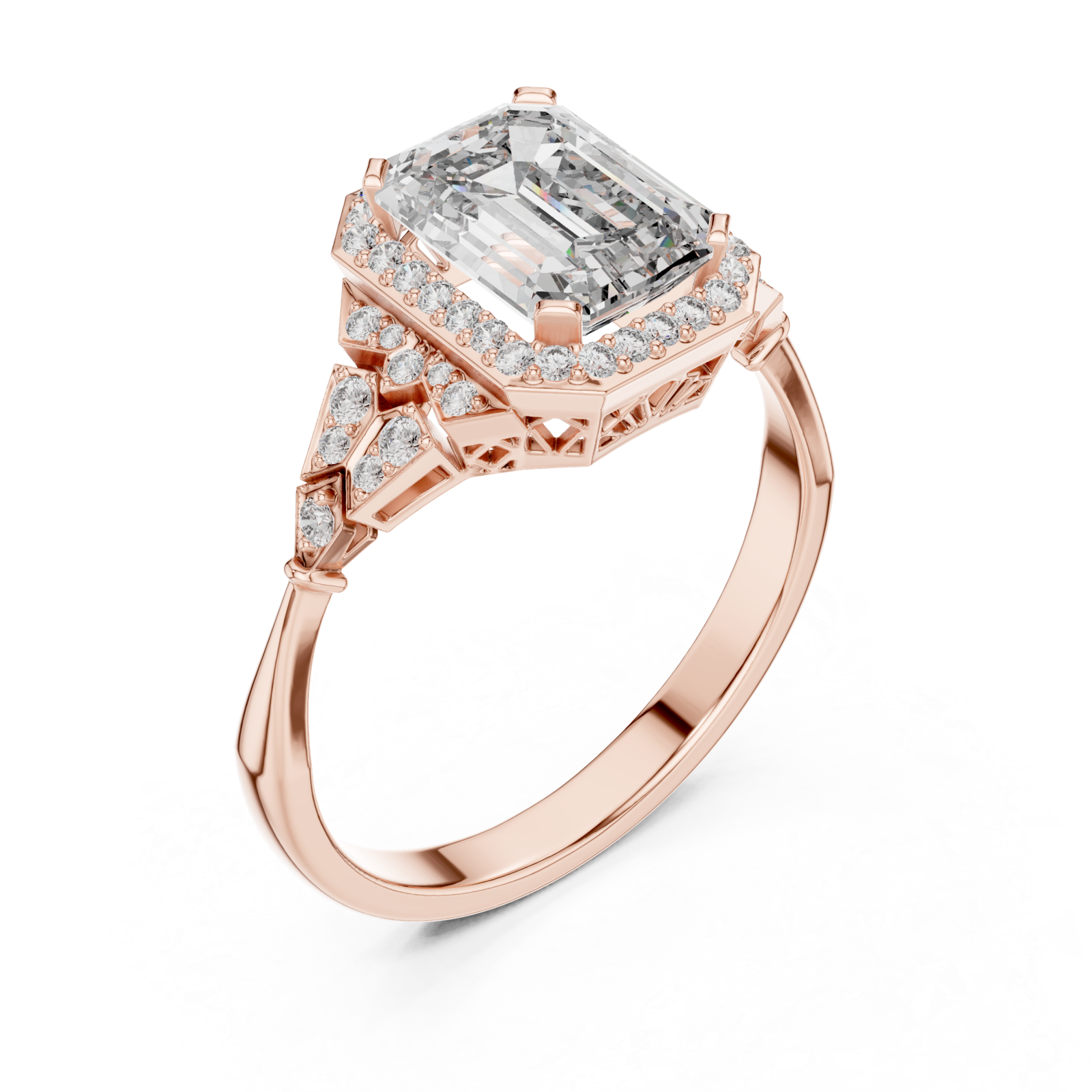  Rose Gold Symphony Regal Artistry Engagement Ring Right View