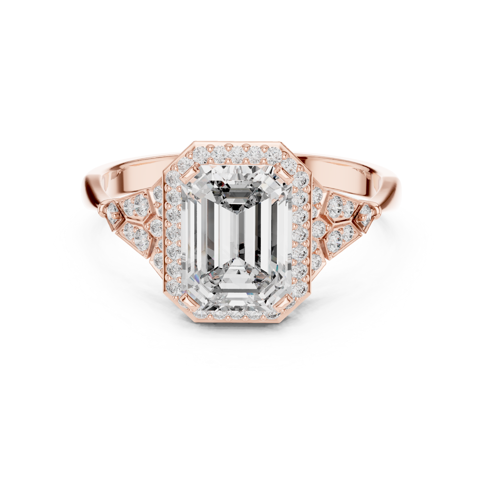 Rose Gold Symphony Regal Artistry Engagement Ring Front View