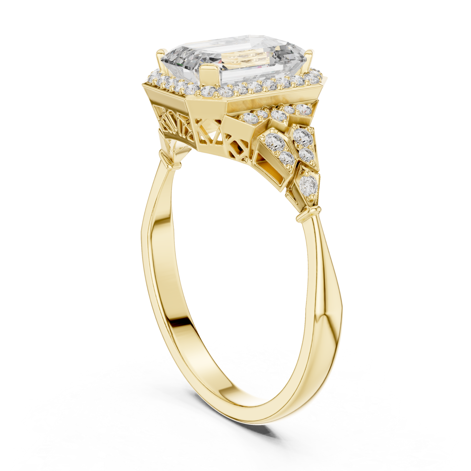  Gold Symphony Regal Artistry Engagement Ring Left View