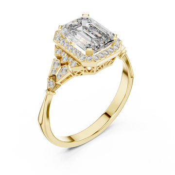 Gold Symphony Regal Artistry Engagement Ring Right View
