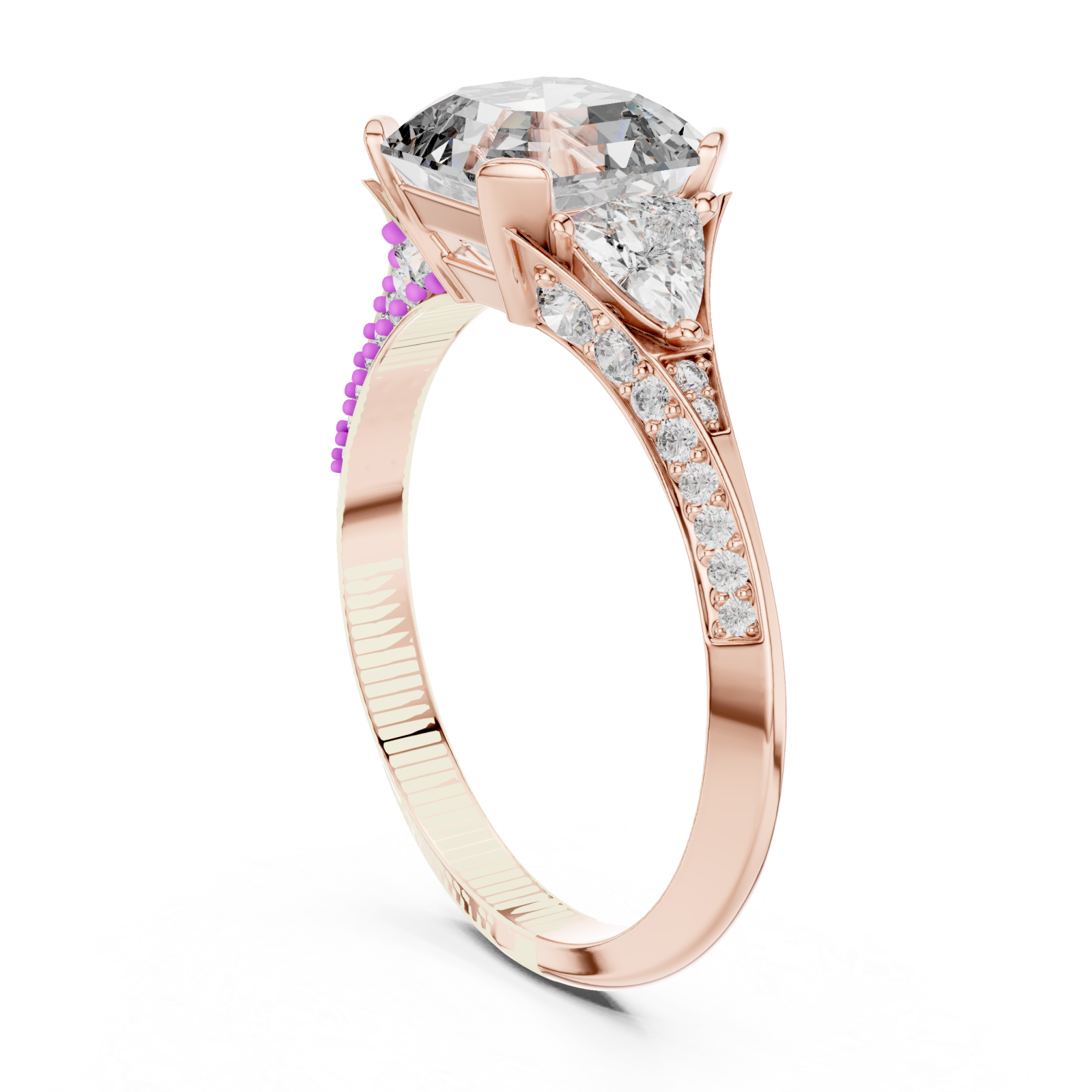  Rose Gold Celestial Affair Elegance Band Left View