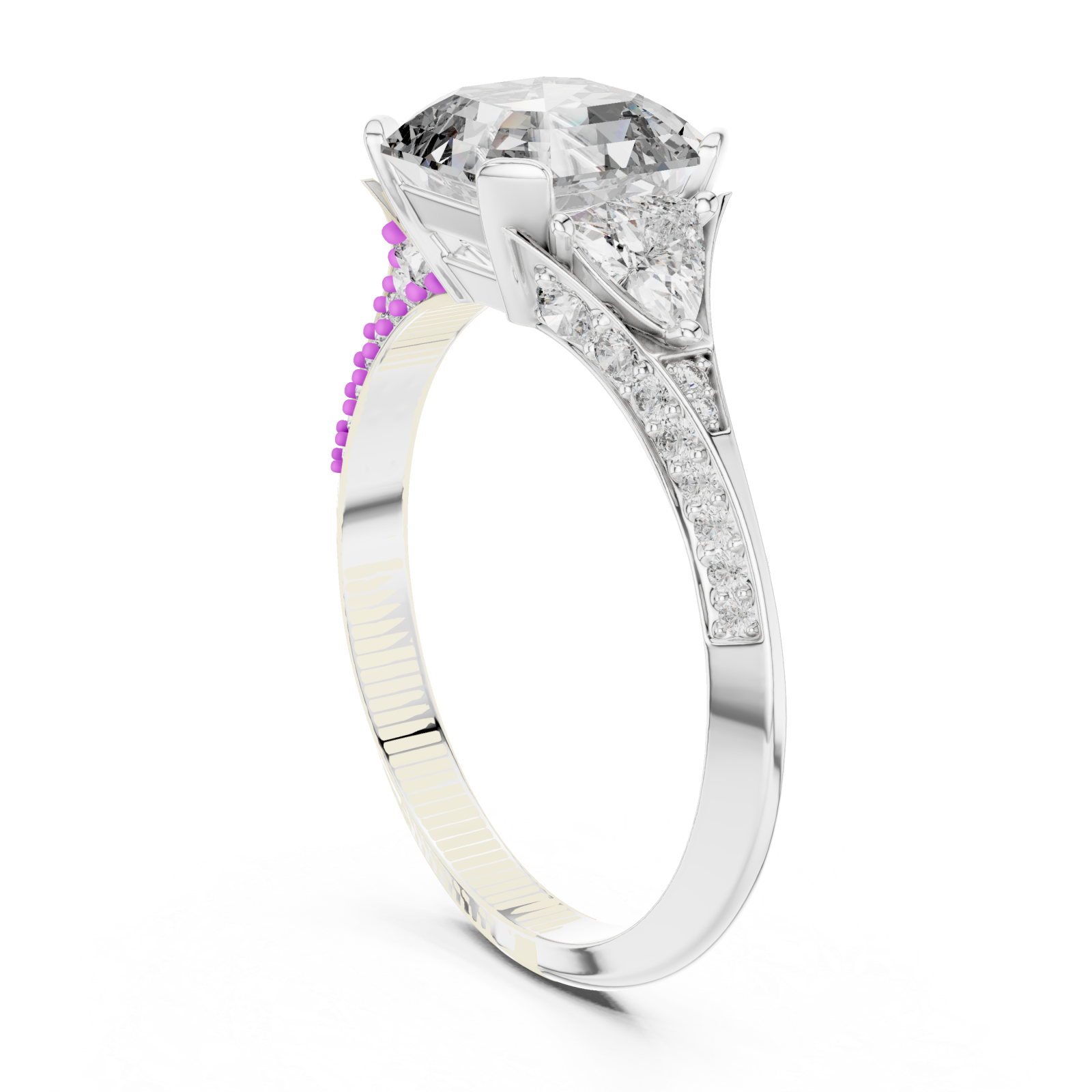  White Gold Celestial Affair Elegance Band Left View