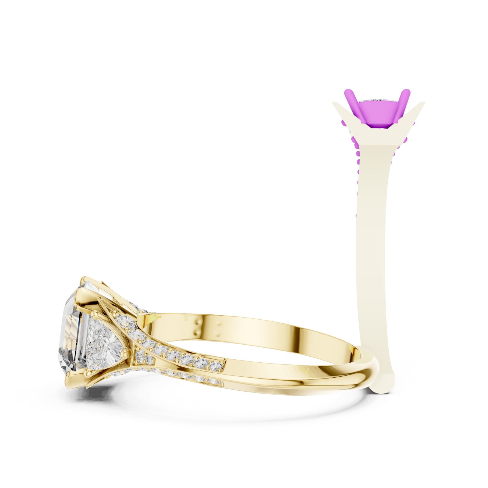  Gold Celestial Affair Elegance Band Side View