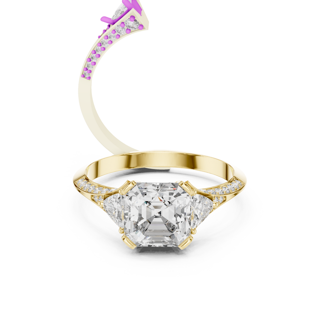 Gold Celestial Affair Elegance Band Right View