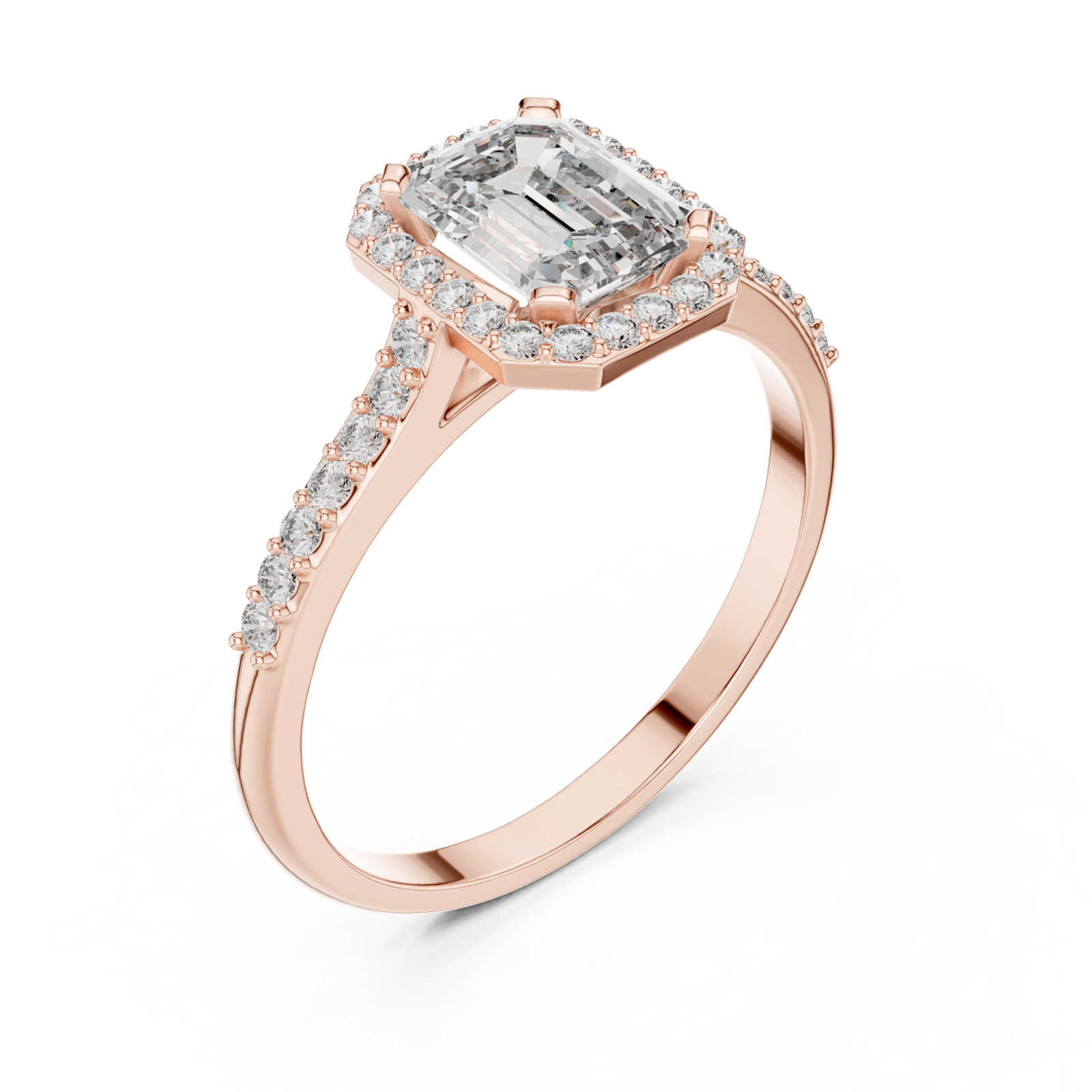  Rose Gold Centre Stage Harmony Signature Engagement Ring Right View