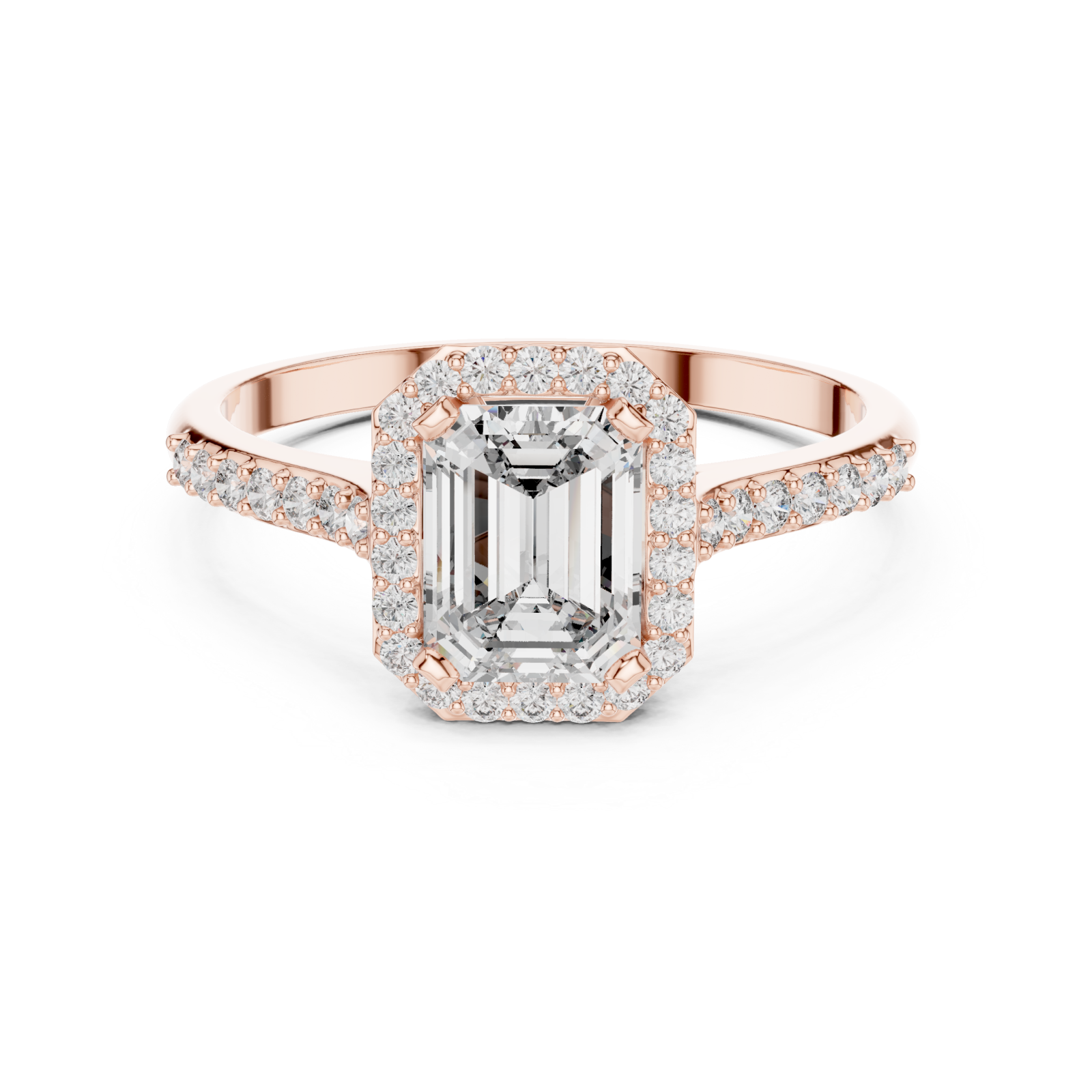  Rose Gold Centre Stage Harmony Signature Engagement Ring Front View