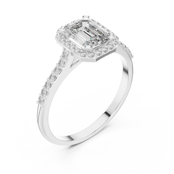  White Gold Centre Stage Harmony Signature Engagement Ring Right View