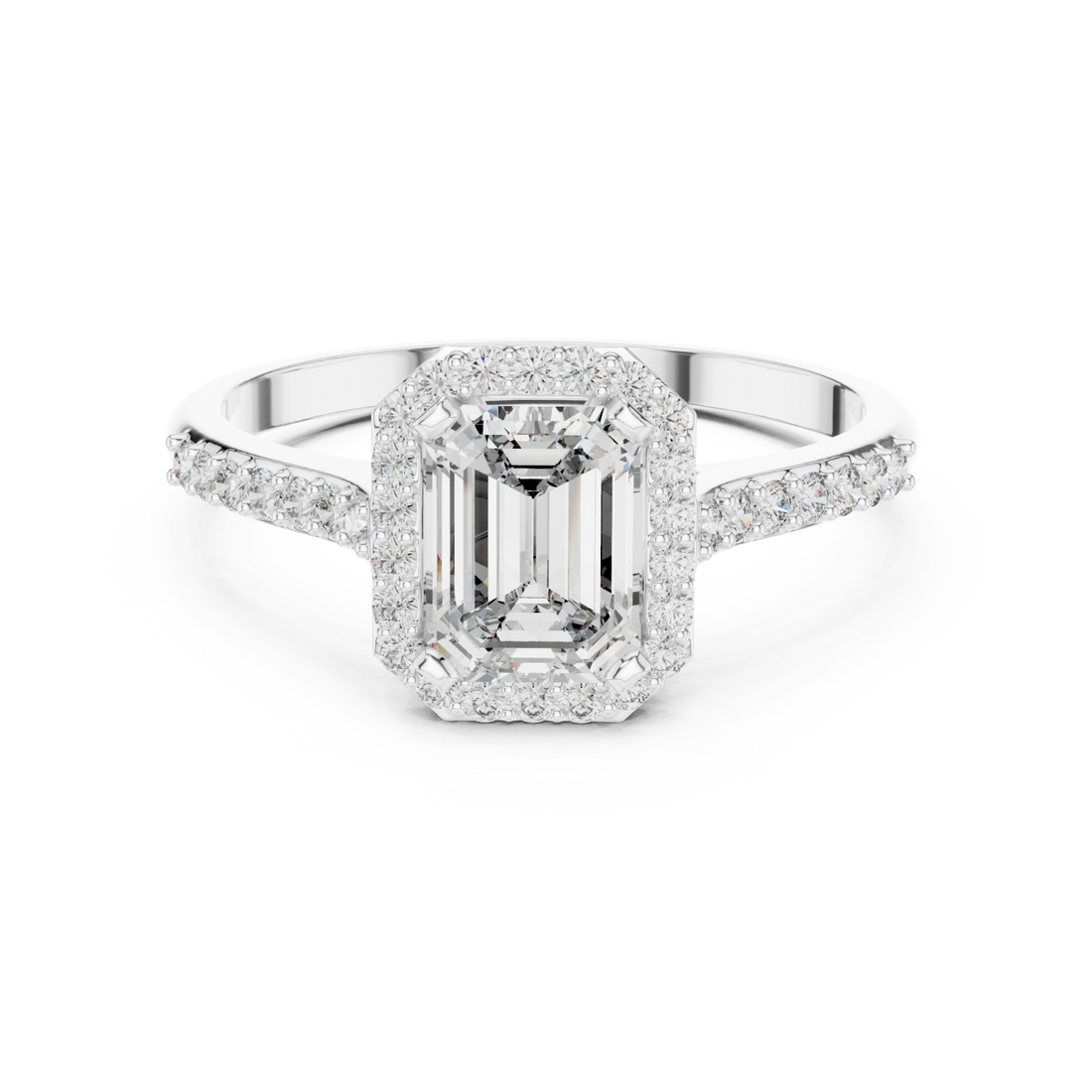  White Gold Centre Stage Harmony Signature Engagement Ring Right View