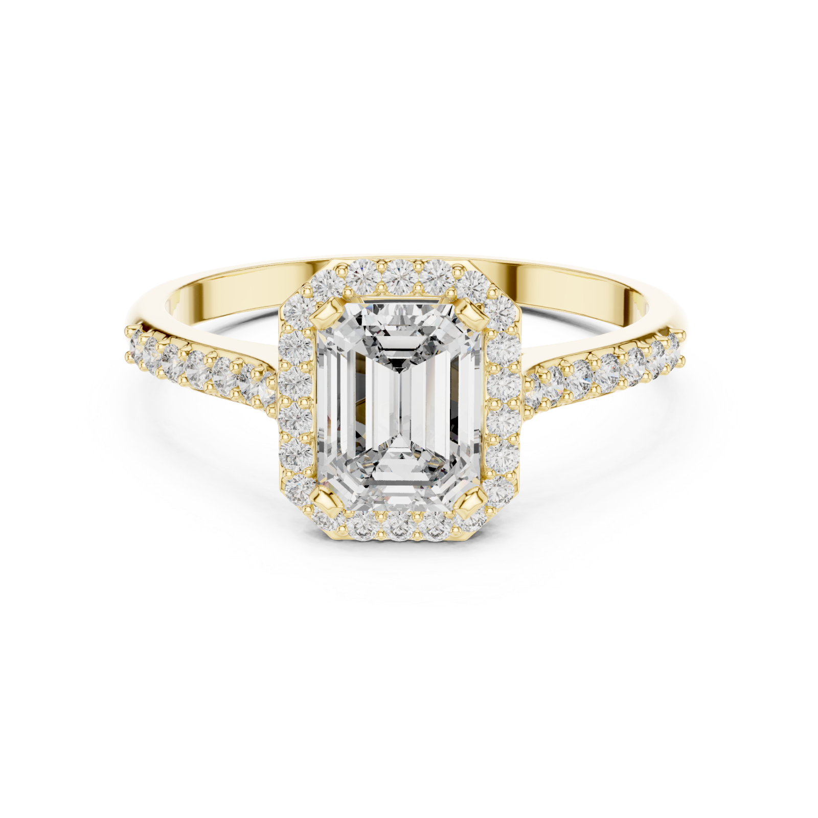  Gold Centre Stage Harmony Signature Engagement Ring Front View