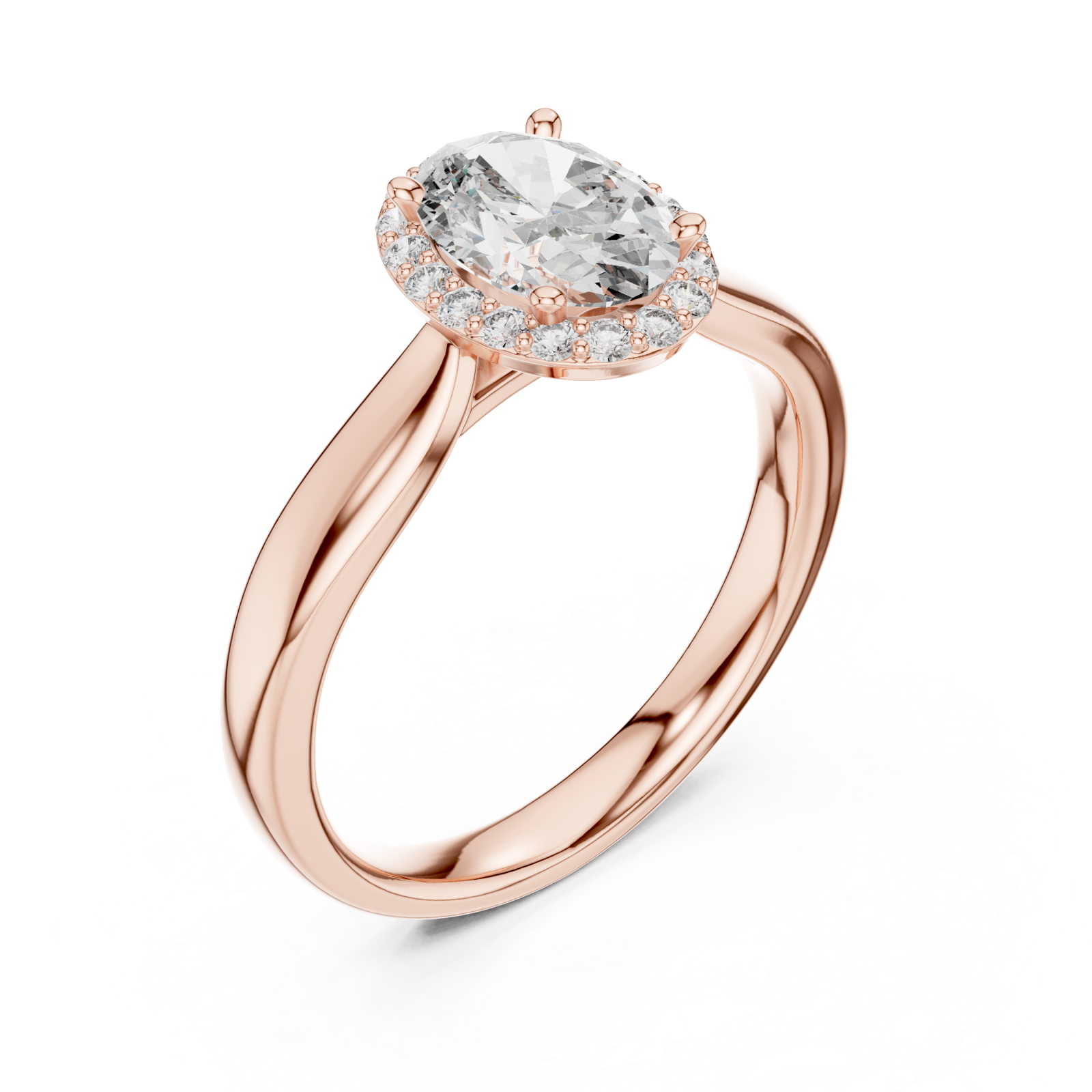  Rose Gold Celestial Whisper Signature Halo Cluster Ring Right View