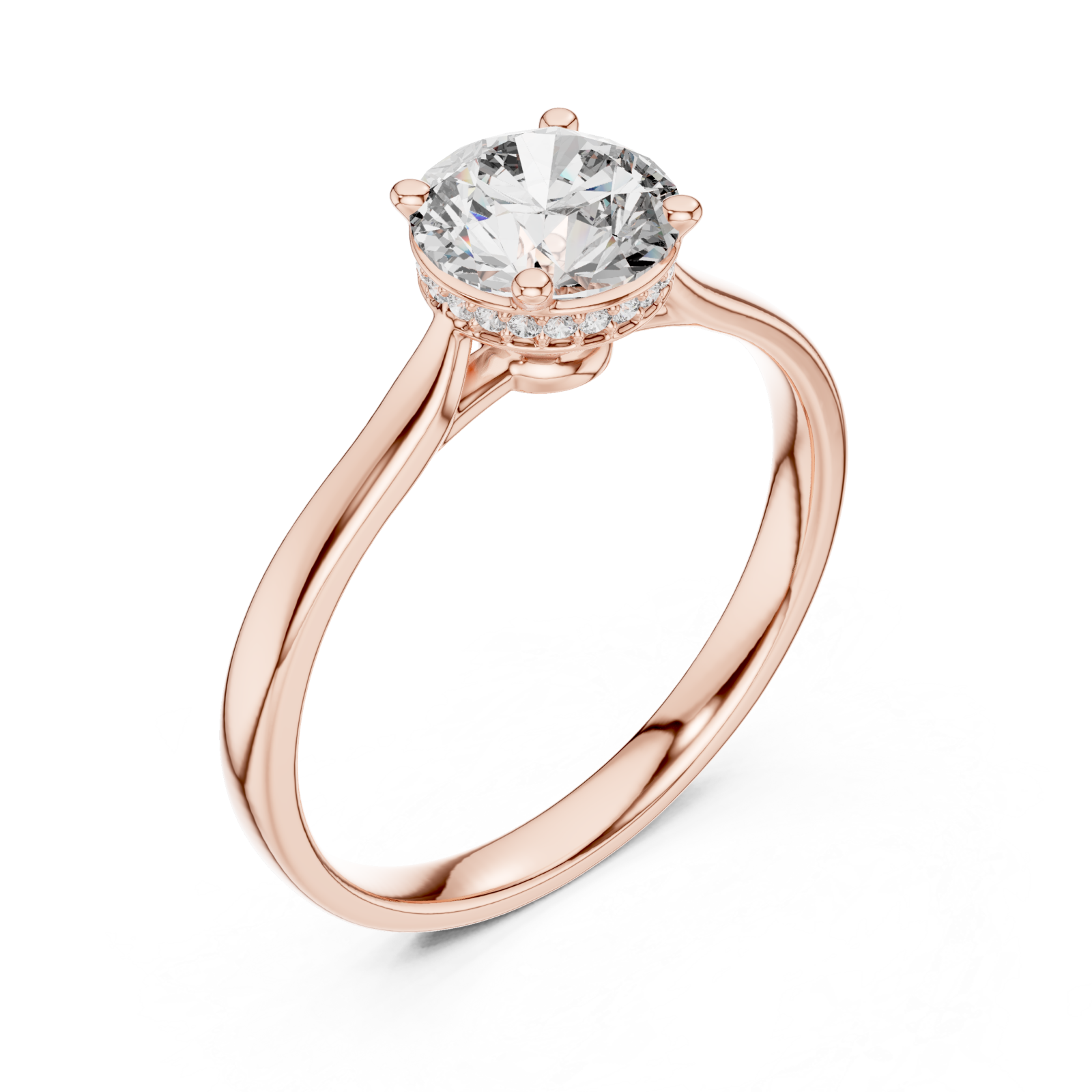  Rose Gold Celeste Radiance Solitaire Ring Right View