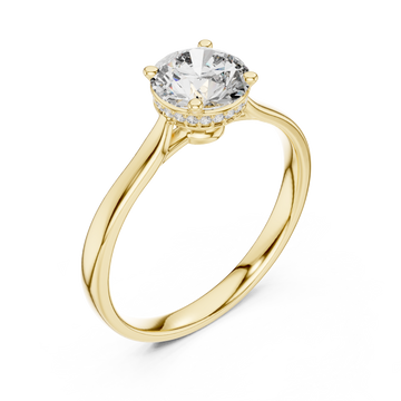 Gold Celeste Radiance Solitaire Ring Right View