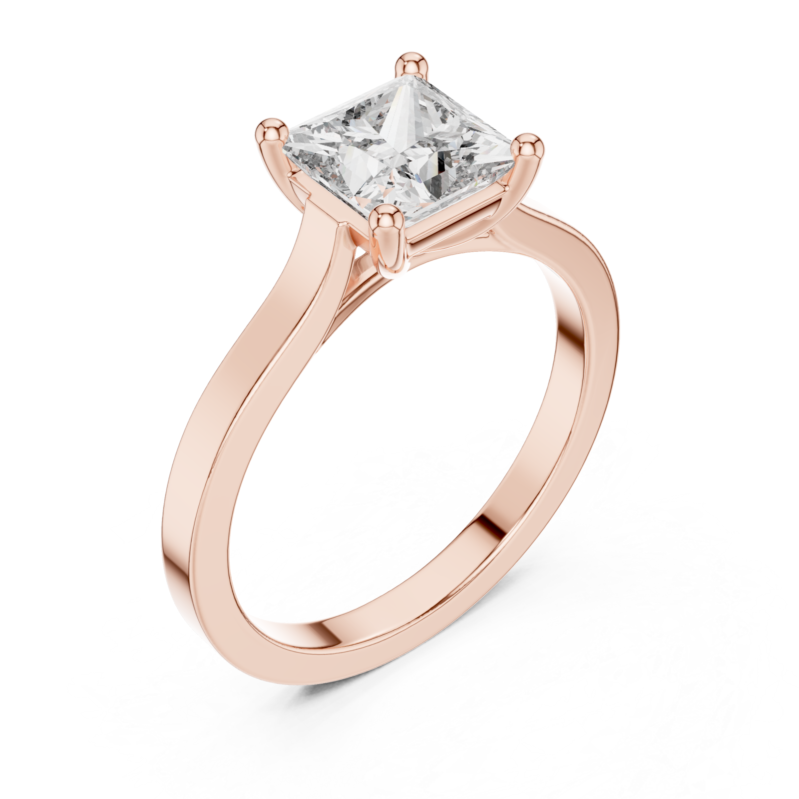  Rose Gold Radiant Grace Signature Engagement Ring Right View