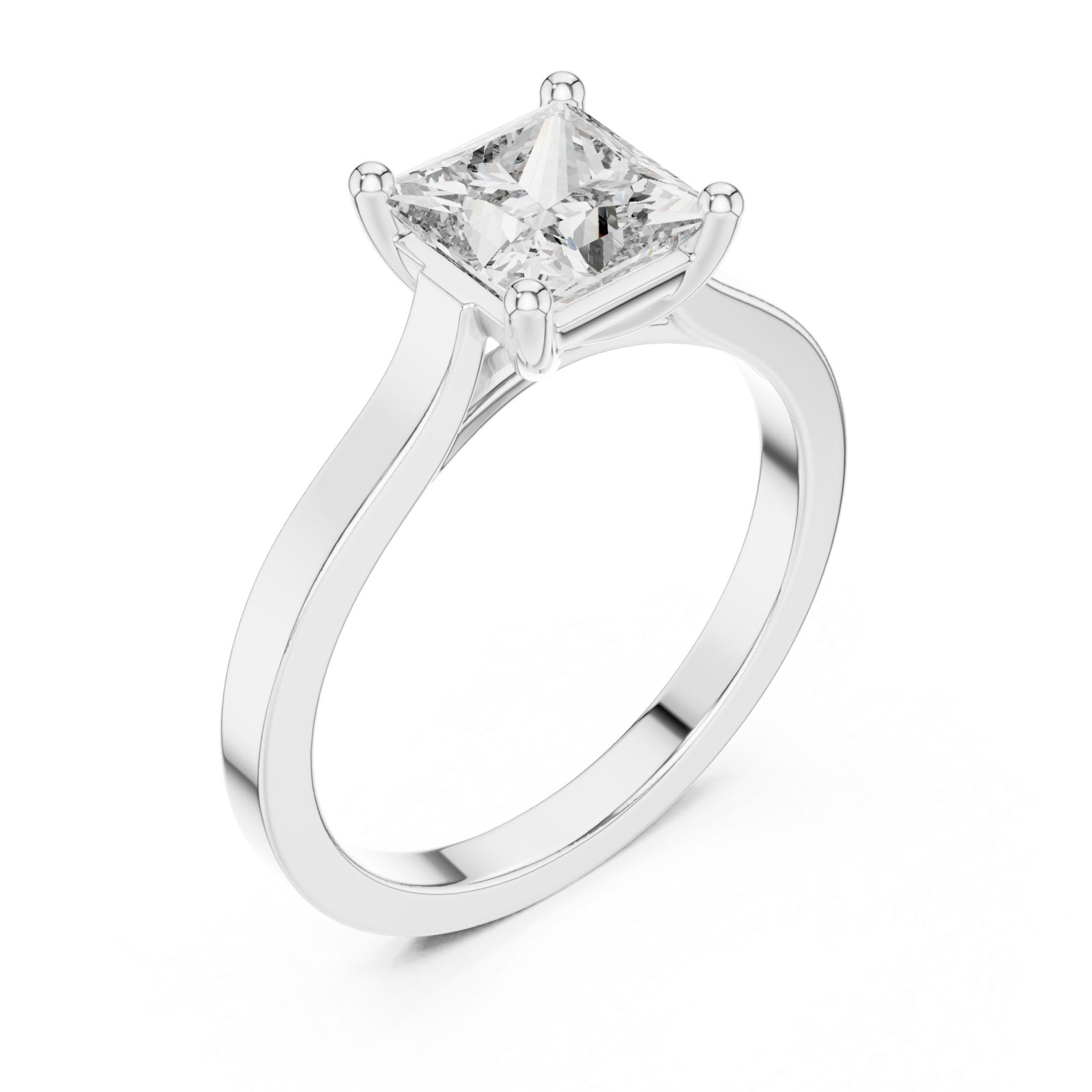  White Gold Radiant Grace Signature Engagement Ring Right View