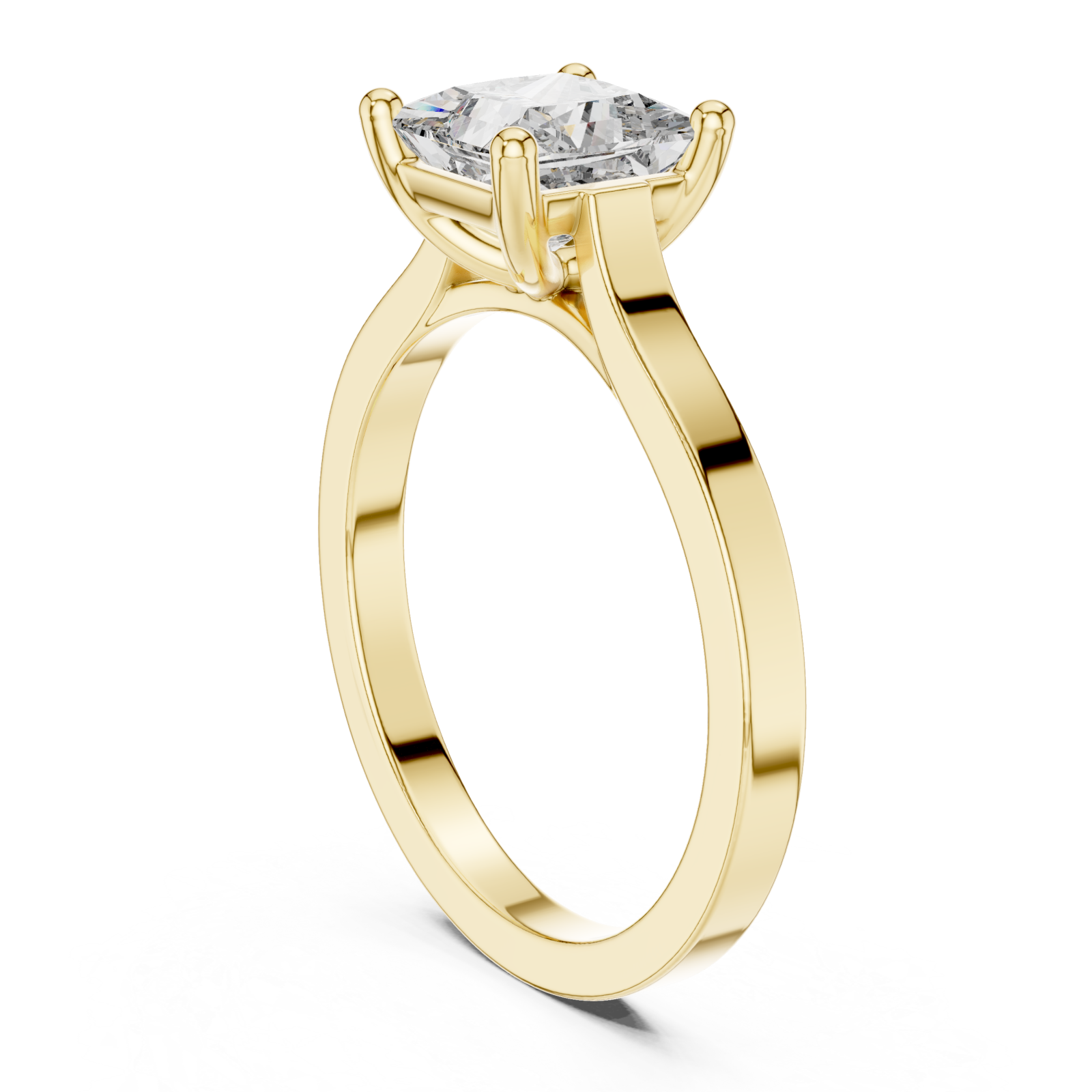  Gold Radiant Grace Signature Engagement Ring Left View