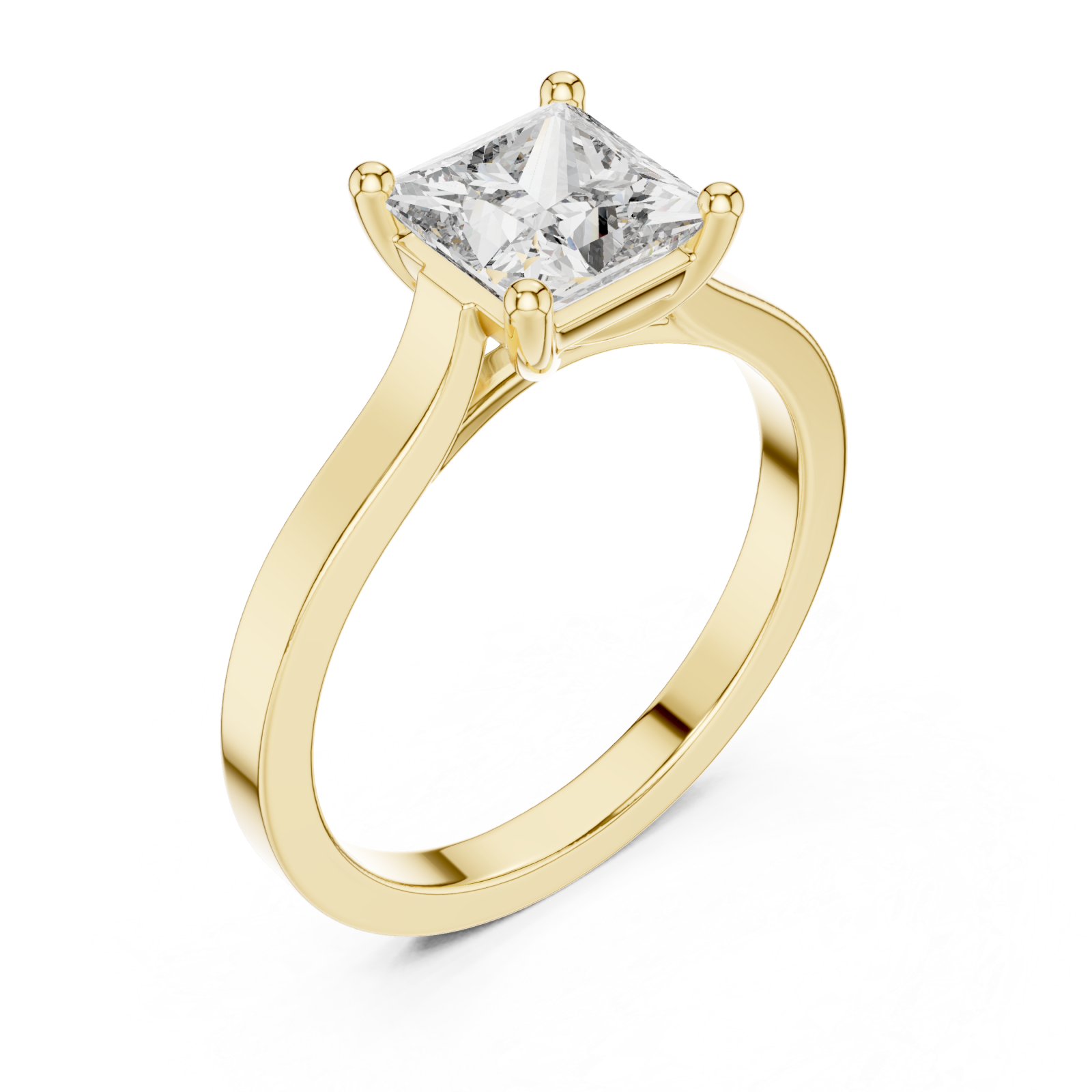 Gold Radiant Grace Signature Engagement Ring Right View