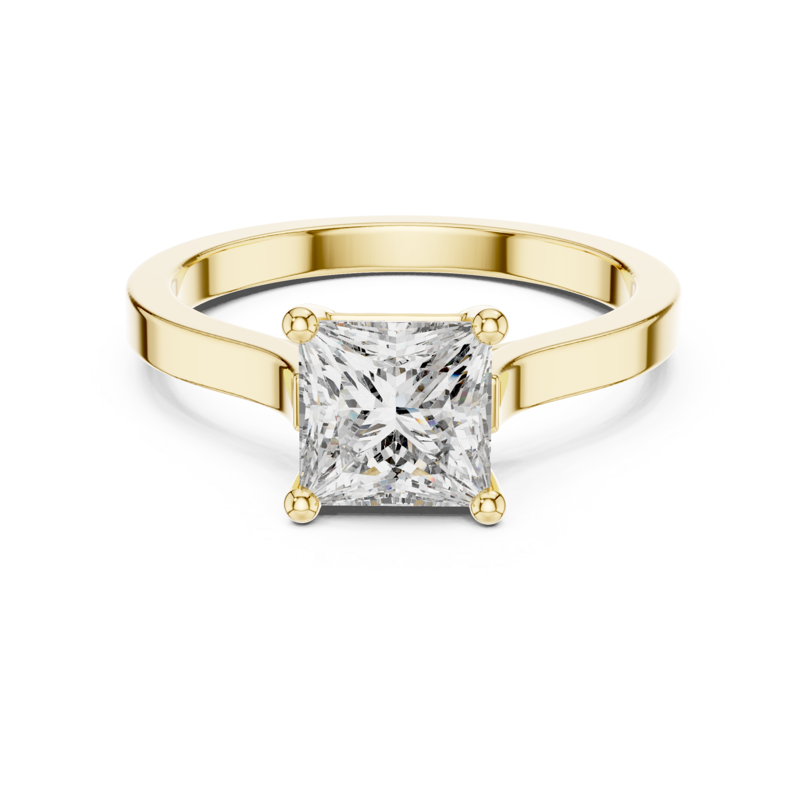  Gold Radiant Grace Signature Engagement Ring Front View